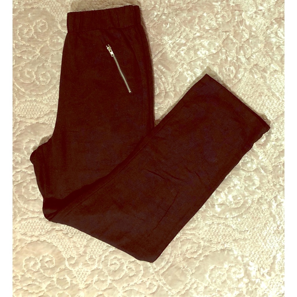 Forever 21 black linen high waisted pants